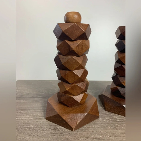 MCM wooden napkin rings - set of 12 - wood napkin holders w Stands Philippines - Picture 5 of 12